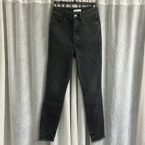 Good American good curve, black high waisted skinny jeans, size 2/26